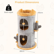 Load image into Gallery viewer, Cute Small Cat Tree Tower with Cozy Condos and Plush Danging Balls
