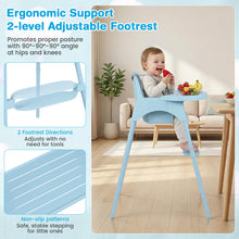 Load image into Gallery viewer, 4-in-1 Convertible Baby High Chair with 2 Heights Removable Double Tray
