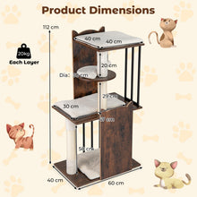 Load image into Gallery viewer, 112 CM Tall Modern Cat Tree for Indoor Cats
