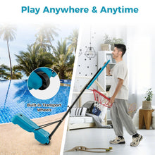Load image into Gallery viewer, 3.8-4.4FT Poolside Basketball Goal System with Wheels and Fillable Base
