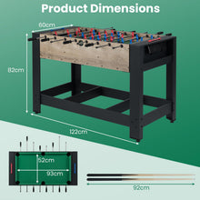 Load image into Gallery viewer, 2-in-1 Swivel Multi Game Table 122 cm Foosball and Pool Combo Table
