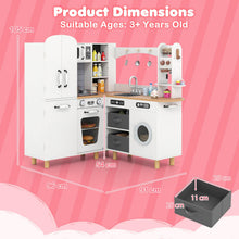 Load image into Gallery viewer, Wooden Corner Play Kitchen with Pine Wood Legs and Lights &amp; Sounds
