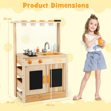 Load image into Gallery viewer, Kids Mud Kitchen, Fir Wood Children Potting Bench Table with 4 Pots
