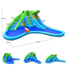 Load image into Gallery viewer, 7 in 1 Kids Bouncy Castle with 780W Blower, Inflatable Water Park with 2 Slides
