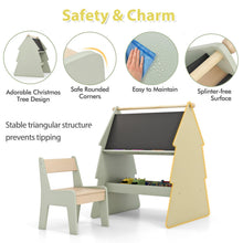 Load image into Gallery viewer, 2-in-1 Kids Art Easel, Toddler Wooden Painting Drawing Easel with Chair
