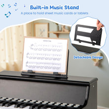 Load image into Gallery viewer, Wooden Kids Piano Keyboard 25 Keys Digital Piano with Music Stand Music Learning Gift for 3+ Kids
