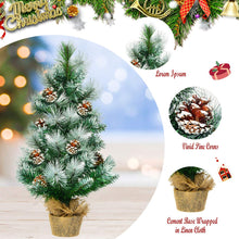 Load image into Gallery viewer, 2FT Artificial Mini Tabletop Christmas Tree with Base
