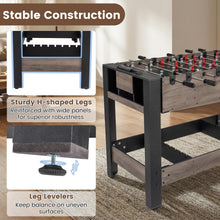 Load image into Gallery viewer, 3-in-1 124CM Swivel Game Table with Foosball Pool Billiards Table Tennis
