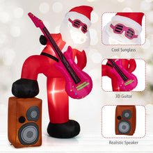 Load image into Gallery viewer, 8.4 Feet Inflatable Santa Claus Pre-lit Xmas Santa Playing Guitar with Music

