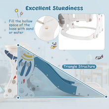 Load image into Gallery viewer, Toddler Swing and Slide Set, 4-in-1 Children Climber and Swing Set with Basketball Hoop
