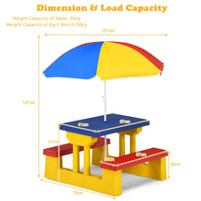 Load image into Gallery viewer, Garden Bench Set with Detachable Parasol
