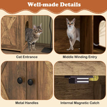 Load image into Gallery viewer, Cat Litter Box Enclosure Indoor Hidden Privacy Kitty Washroom
