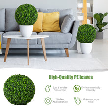 Load image into Gallery viewer, 2PCS Artificial Topiary Ball 40cm Decorative Realistic Round Topiary Plant
