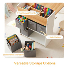 Load image into Gallery viewer, Children's Craft Play Desk Set with Paper Roll, Bookshelf
