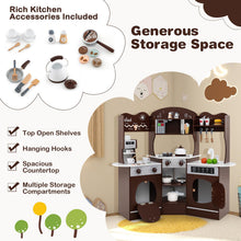 Load image into Gallery viewer, Kids Wooden Corner Kitchen Pretend Toy Kitchen Playset for 3+ Years Old
