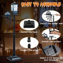 Load image into Gallery viewer, 155 cm Halloween Lamp Post Sound-Activated with Black Snowy Effects
