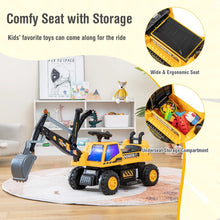 Load image into Gallery viewer, Kids Ride On Excavator with Rotating Seat and Underneath Storage
