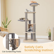 Load image into Gallery viewer, Tall Multi-Layer Cats Tower with Comfy Padded Top Perch, Private Condo
