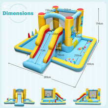 Load image into Gallery viewer, 7 in 1 Kids Bouncy Castle with Slide&amp; Climbing Wall
