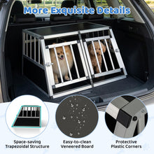 Load image into Gallery viewer, Aluminium Car Dog Crate, Chew-proof Dog Transport Crate Travel Box
