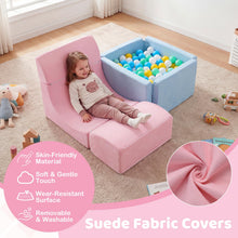 Load image into Gallery viewer, Soft Play Climbing Blocks, Baby Climb and Crawl Foam Play Set with Ball Pit and Suede Covers
