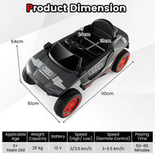Load image into Gallery viewer, Kids Ride on Car, 12V Battery Powered Licensed Audi Toy Car with Remote Control, Music, Horn, FM, USB
