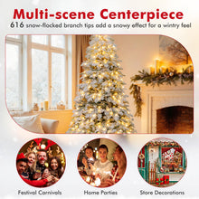 Load image into Gallery viewer, Artificial Xmas Tree Flocked Christmas Tree with Branch Tips
