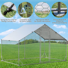 Load image into Gallery viewer, Large Spire Shaped Walk In Chicken Coop with Waterproof and Sun Protection Cover
