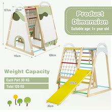 Load image into Gallery viewer, Multi-functional Kid's Climbing Toy with Slide and Climbing Net
