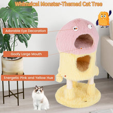 Load image into Gallery viewer, Cat Tree, 93cm Monster-Themed Cat Tower with 2 Cat Condos

