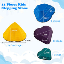 Load image into Gallery viewer, Stepping Stones for Kids, Toddler Balance Stone with Non-Slip Edge( 11 Pcs: 42 x 40 x 20cm )
