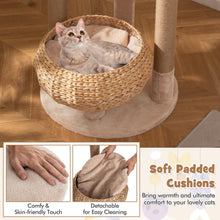 Load image into Gallery viewer, 164 cm Cat Tree with Jute Scratching Posts and Dangling Balls
