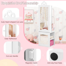 Load image into Gallery viewer, Kids Jewelry Cabinet, 3 in 1 Girls Jewelry Organizer with Full-Length Mirror

