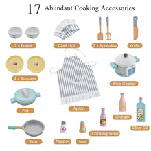 Load image into Gallery viewer, Wooden Kids Play Kitchen Set with Microwave Oven and Washing Machine
