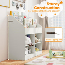 Load image into Gallery viewer, Kids Bookshelf, Wooden Toddler Toy Organizer
