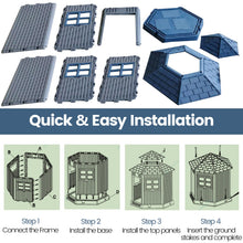 Load image into Gallery viewer, Outdoor Dog House with 2 Windows and Skylight for Small Medium Dogs
