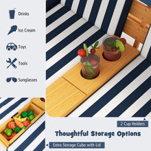 Load image into Gallery viewer, Kids Double Sun Lounger, 2-Seater Garden Lounge Chair with Canopy
