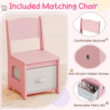 Load image into Gallery viewer, Kids Vanity Set Pretend Play Dressing Table Set with 3-Color Lighting Modes
