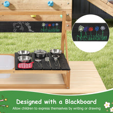 Load image into Gallery viewer, Kids Mud Kitchen, Wall Mounted Outdoor Toy Kitchen Set with Hanging Hooks
