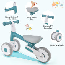 Load image into Gallery viewer, Balance Bike, No Pedal Baby Walker Push Ride On Toy with 3 Wheels, Ergonomic Handle and Height Adjustable Seat
