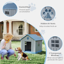 Load image into Gallery viewer, Plastic Dog House with Air Vents and Elevated Floor
