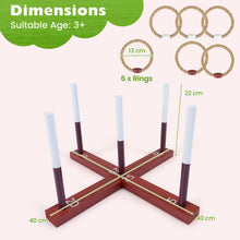 Load image into Gallery viewer, Ring Toss Game for Kids &amp; Adults, Wooden Quoits Games Set
