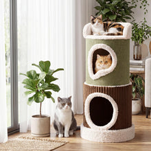 Load image into Gallery viewer, Double Spacious Condos, Barrel-Shaped Kitten Condo Pet Playhouse
