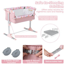 Load image into Gallery viewer, Baby Bassinet Crib Bedside Sleeper with Adjustable Height
