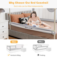 Load image into Gallery viewer, 175 x 25 x 73-101cm Baby Bed Guard with Double Safety Lock
