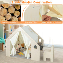 Load image into Gallery viewer, Indoor Playhouse with Storage Bin and Floor Mat for Toddlers
