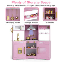 Load image into Gallery viewer, Wooden Pretend Play Kitchen with Real Sounds and Lights
