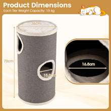 Load image into Gallery viewer, Cat House for Indoor Cats, 3/4-Story Cat Hideaway Cave Bed with Sisal Scratching Pad
