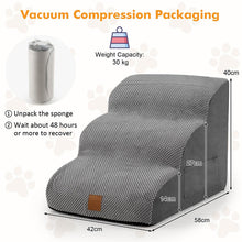 Load image into Gallery viewer, 3 Tiers Dog Ladder with Removable Cover and Non-Slip Bottom
