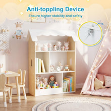 Load image into Gallery viewer, Kids Bookshelf, 3-Tier Wooden Toddler Book Toy Organizer
